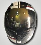 Színezett tükrös felületű sötét plexi Marushin sisakhoz képe